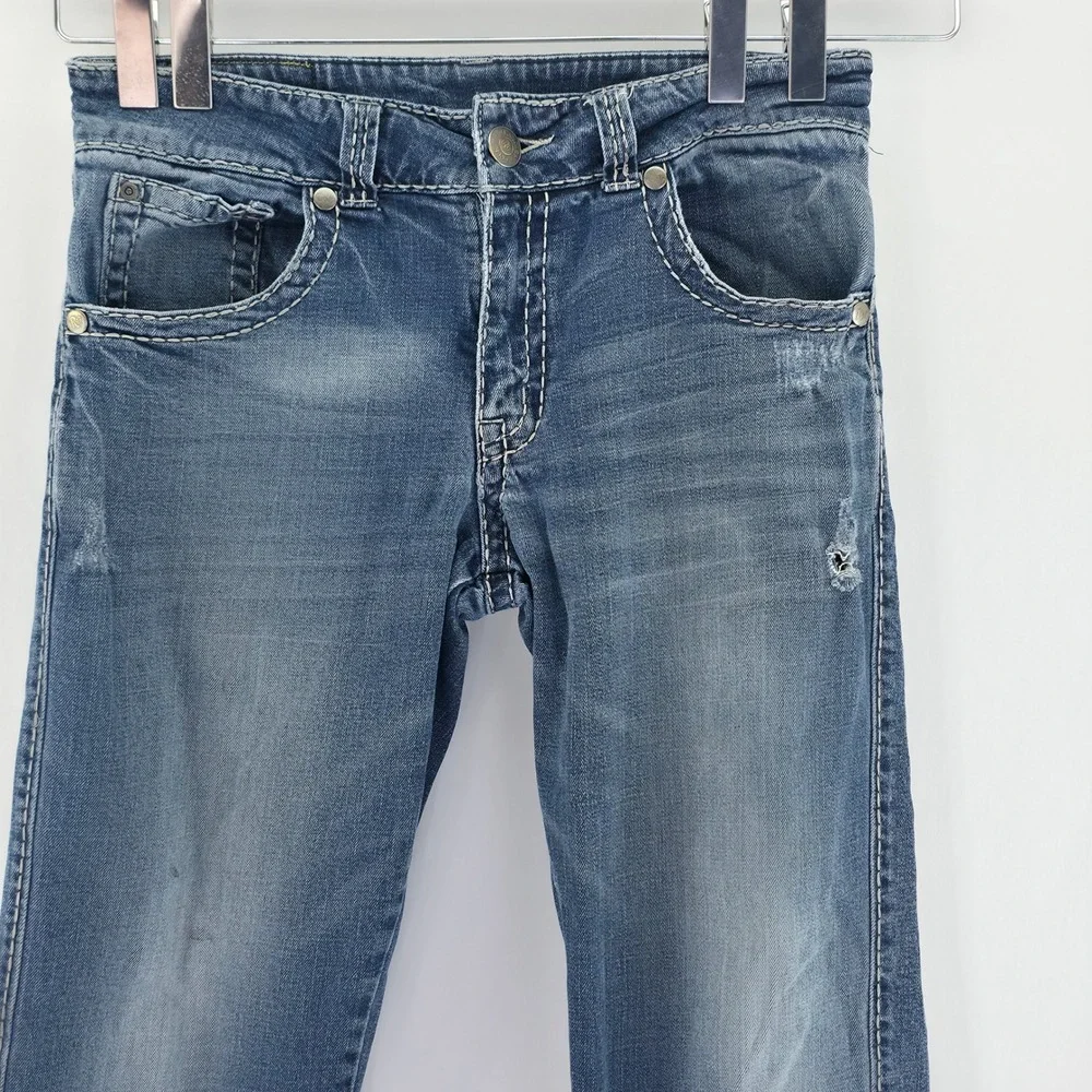 Rock 47 Wrangler Slim Bootcut Jeans Mens 32x30 Blue Medium Wash MRB47KB Western